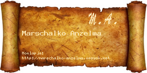 Marschalko Anzelma névjegykártya
